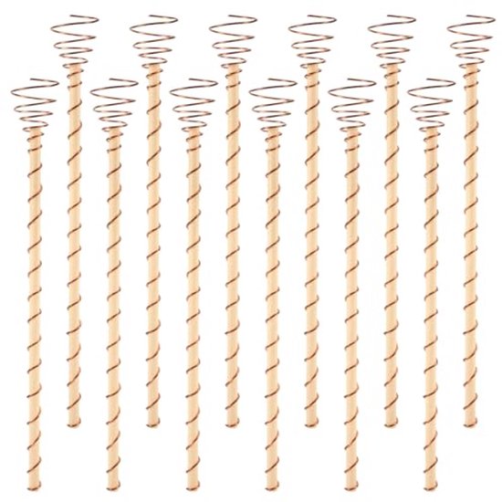 12-teiliges Set Aus 29,2 Cm Langen Kupfer-pflanzenstützen, Geeignet Für Den Innen- Und Außenbereich Zur Förderung Des Wachstums Von Obst Und Gemüse