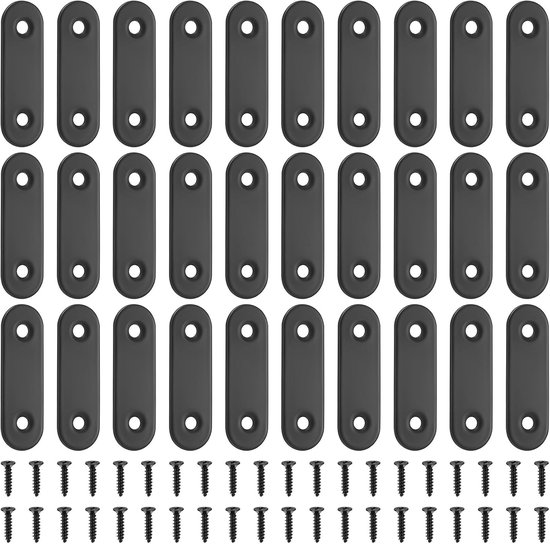Flache Metall-holzwinkel - 30er-pack - Flache, Gerade Winkel Aus Edelstahl, Geeignet Für Die Reparatur, Befestigung Und Instandhaltung Von Holzwinkeln.