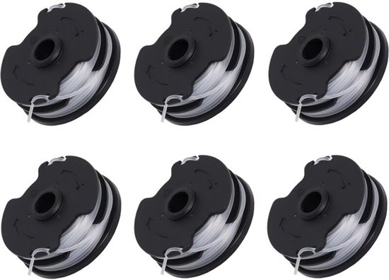 6 Ersatzspulen Für Den Parkside Prta 20-li C3 Akku-rasenmäher – Abs-material – 1,65 Mm Drahtdurchmesser – 8,3 M Länge – Ian351753