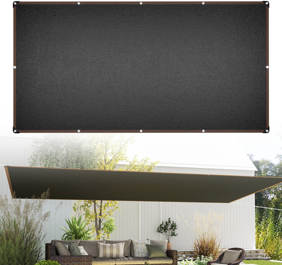 Schattiernetz 3 X 10 M – Hdpe, 90–95 % Uv-schutz – Anthrazit – Sonnenschutz Für Garten, Terrasse, Balkon Und Pool