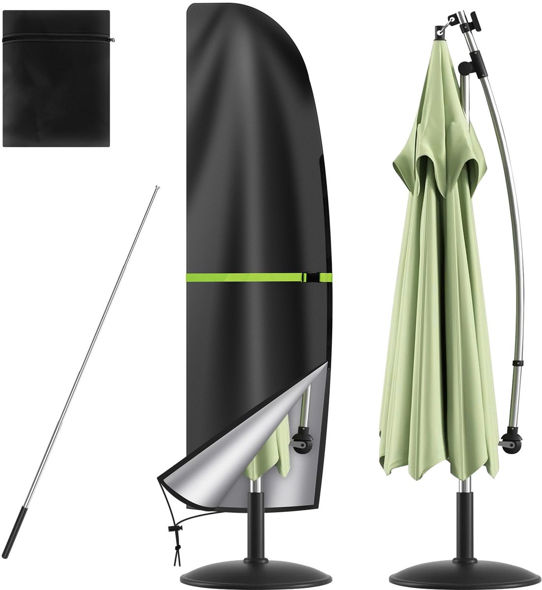 Sonnenschirmhülle – Schutz Für Ampelschirme – Wasserdicht Und Uv-beständig
