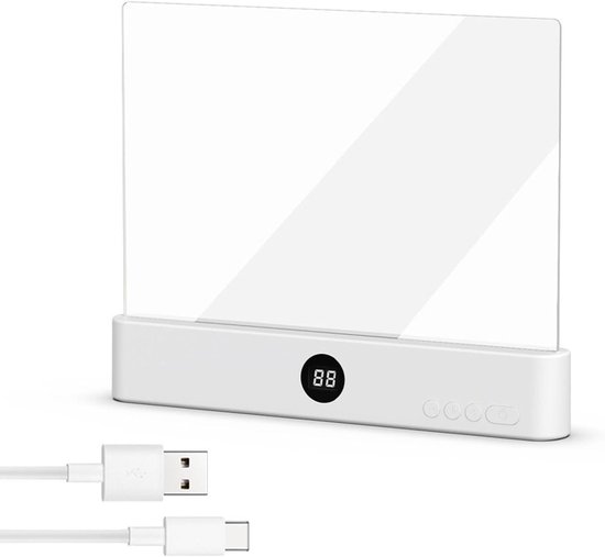 Wiederaufladbare Led-leselampe Für Tablets – Tragbar Mit Timer Und Dimmfunktion – Weiß – Perfekt Zum Lesen Im Dunkeln – Geschenk Für Leseratten