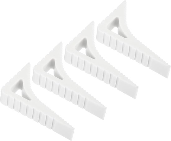 4er-pack Türstopper Aus Gummi – Robuste Und Langlebige Kleine Türkeile – Geeignet Für Türunterkanten, Fußböden, Innenwände Und Fenster, Weiß.
