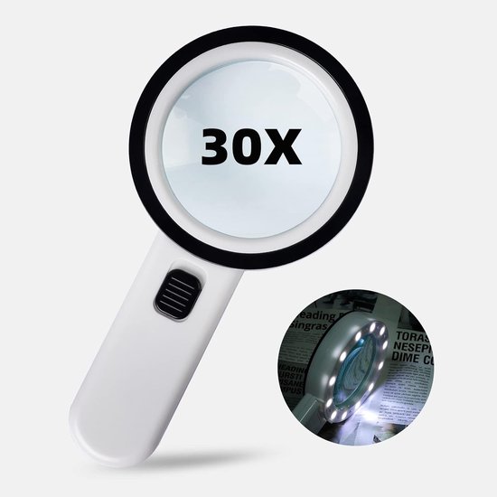 30-fache Handlupe Mit 12 Led-leuchten