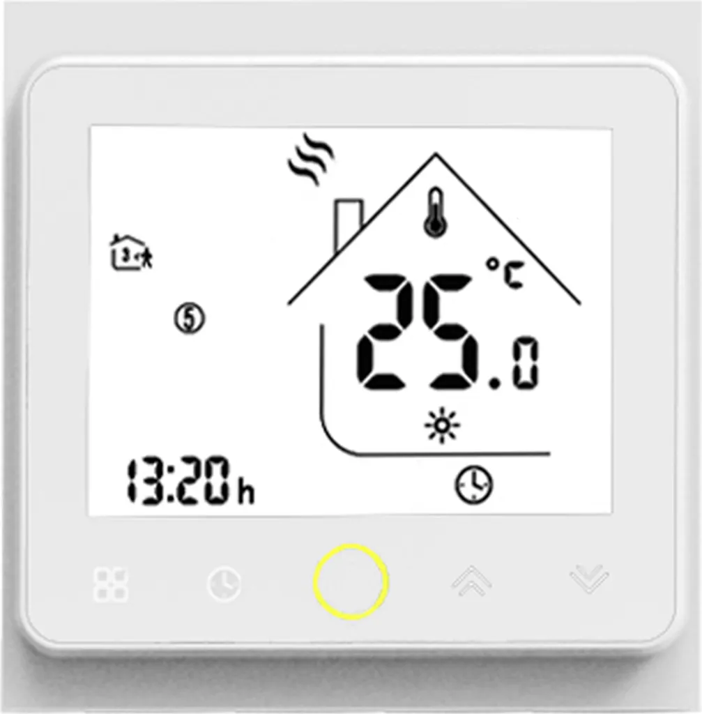 Intelligenter Raumthermostat 5a (weiß, Ohne Wlan), Innenthermometer Geeignet Für Fußbodenheizung, Warmwasserversorgung Und Wandheizung.