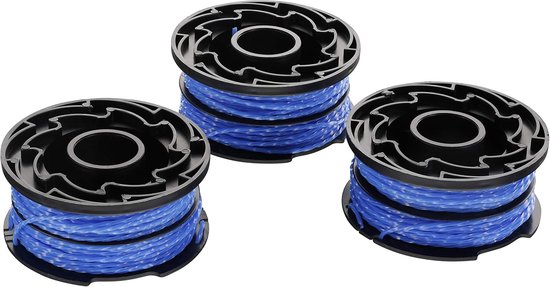 3 Ersatzspulen Für Rasenmäher, Automatische Fadenvorschubspulen, 3 X 12, Für Nylonfaden, 1,5 Mm Durchmesser, Blau.
