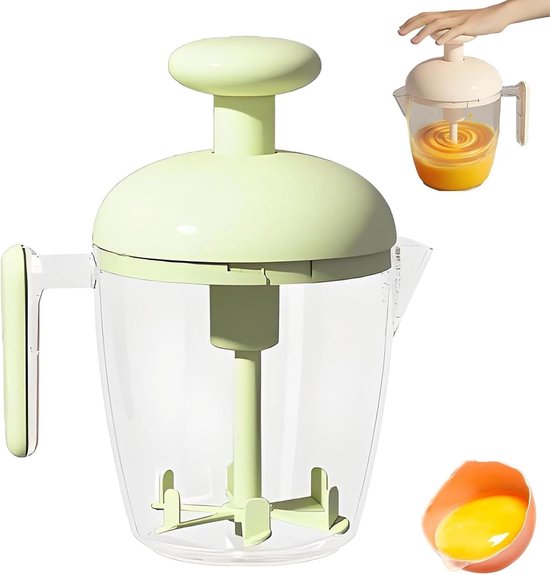 550-ml-handrührgerät Mit Schaumfilter Und Rührkopf, Multifunktional Für Eier/sahne – Milchgrün