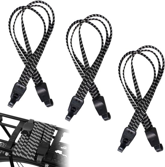 3er-pack Gepäckspanner – 65 Cm Lange Gummispanner Mit Haken – Elastischer Gepäckträger Für Fahrradgurte – Verstellbar Für Motorrad Und Rucksack