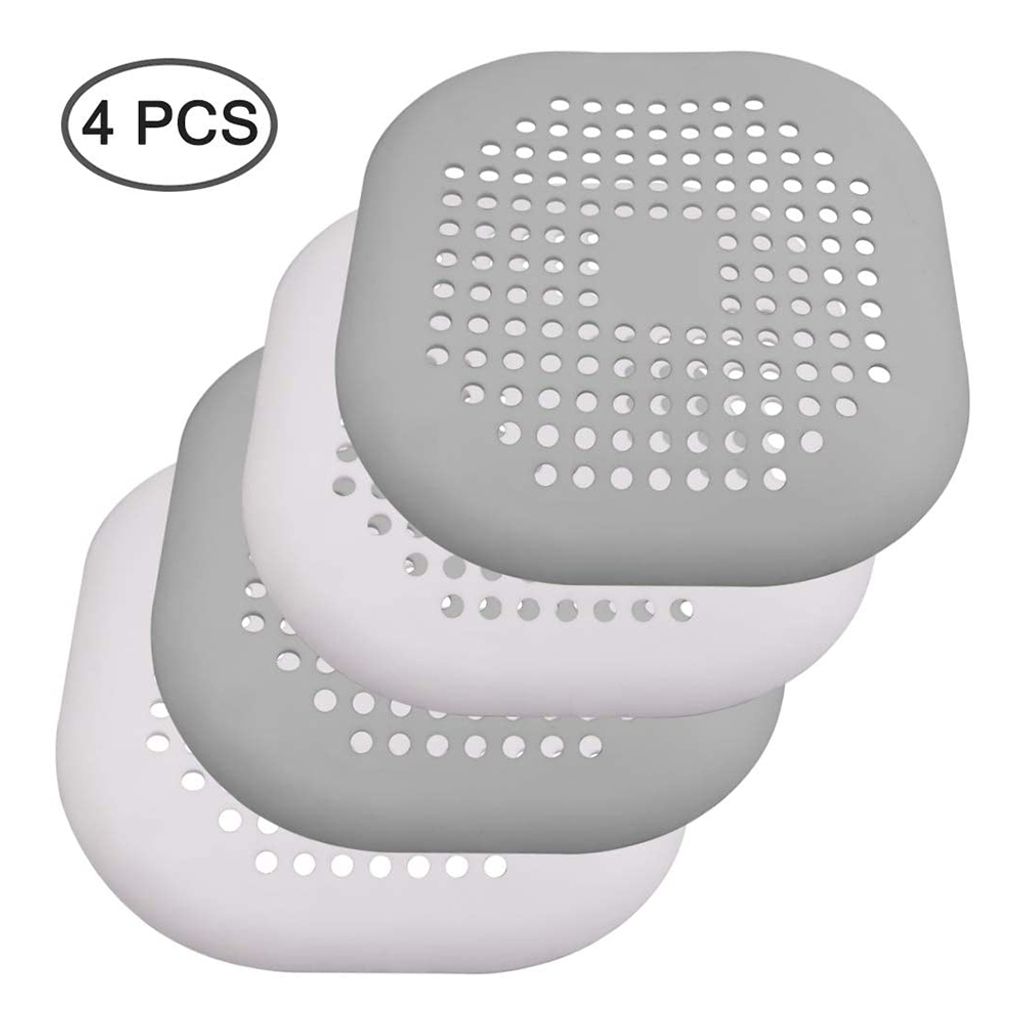 Vierteiliges Silikon-abflussfilterset, Duschabflussfilter, Duschabflussabdeckung, Spülbeckenfilter, Haarfänger Für Badezimmer, Badewanne Und Küche.