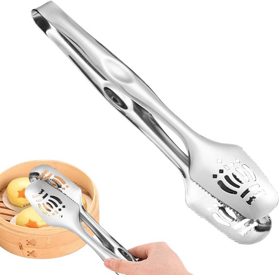 30 Cm Lange Edelstahlzange Für Pasta, Salate, Brot, Grillen, Profiküche Und Buffets