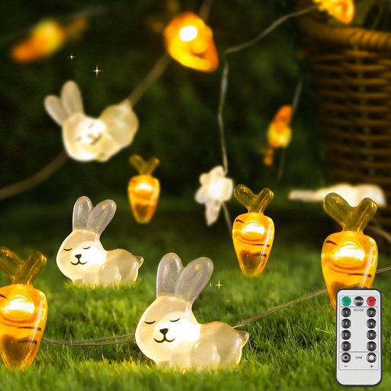 Osterbeleuchtung Für Den Außenbereich – 3 Meter Lange Led-lichterkette, Batteriebetrieben – 30 Warmweiße Lampen – Für Die Osterdekoration Im Innen- Und Außenbereich