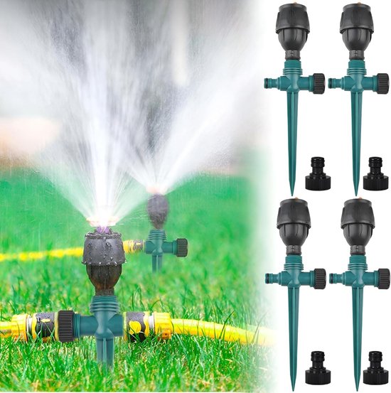 4er-pack Gartensprenger – 360°-sprinkler – Für Kleine Gärten – Automatische Gartenbewässerung
