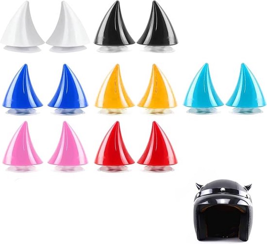 Teufelshörner – 7 Lila – Helm – Integralhelm – Teufelshelm-dekoration – Dekorativer Motorradhelm-aufkleber