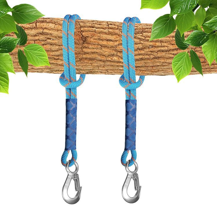 Baumschaukel-aufsatz – 2 Stück – 60 Cm – Hängematte – Aufhängeseil – Verstellbar – Hängesessel – Gurt Mit Karabiner – Baumschaukel