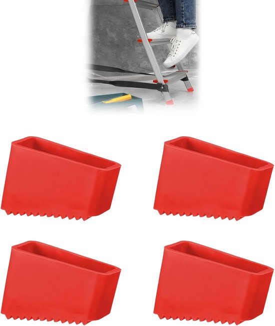 4er-pack – 50 X 20 Mm – Leiterfüße – Schutzhüllen – Leiterfuß – Gummifüße – Rutschfeste Leiterfußabdeckungen – Universelle Leiterfußabdeckungen