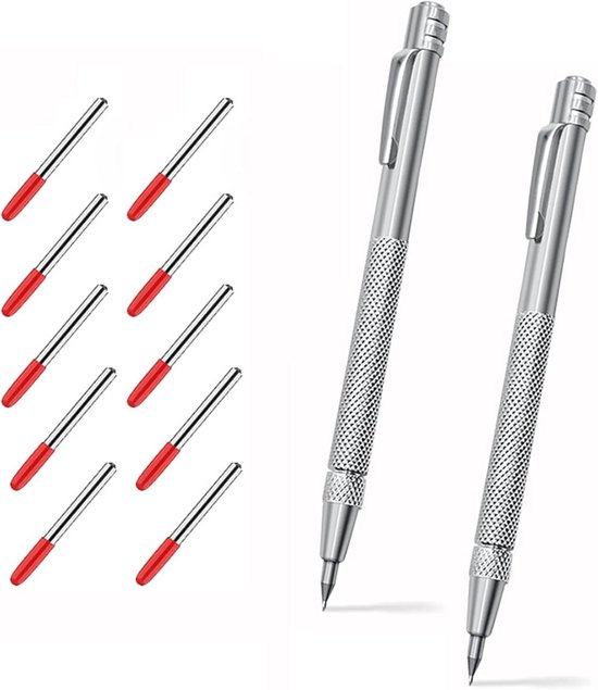 2er-pack Magnetische Diy-bastelgravurstifte – Mit 10 Ersatzspitzen
