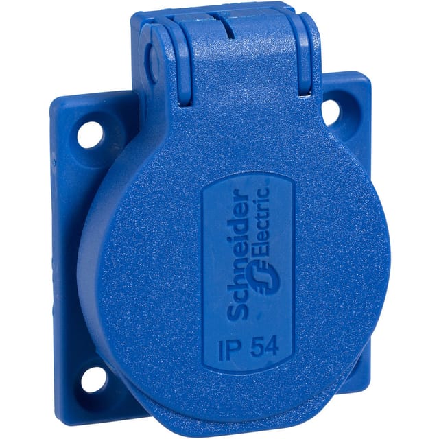 Schneider Electric - PKS51B Einbau-Steckdose IP54, IK08 Blau