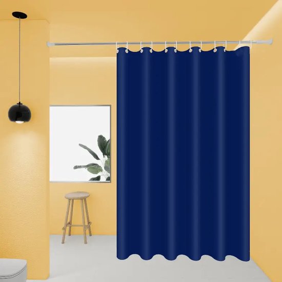180 X 200 Cm Wasserdichter Duschvorhang Aus Polyester Mit 12 Ringen