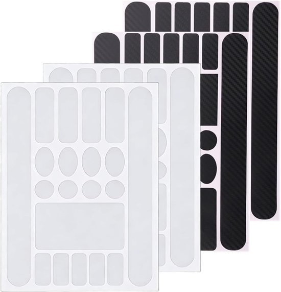 Set Mit 4 Fahrradrahmenschützern, Carbonfaser-aufklebern, Schutzfolie, Lackschutz, Aufklebern