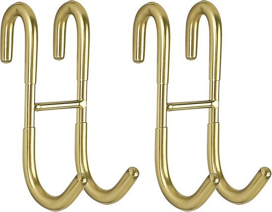 Handtuchhaken – Duschtürhaken – Badezimmeraufbewahrung – Geeignet Für Rahmenloses Glas – Zweiteiliges Set – Gold