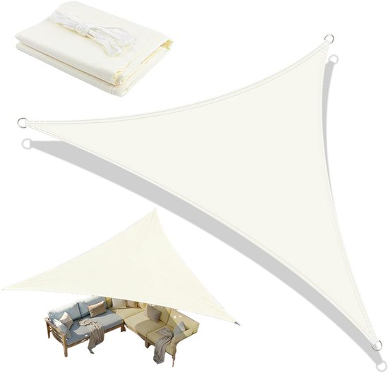 Wasserdichtes Und Uv-beständiges Dreieckiges Sonnensegel (beige, 2x2x2m)