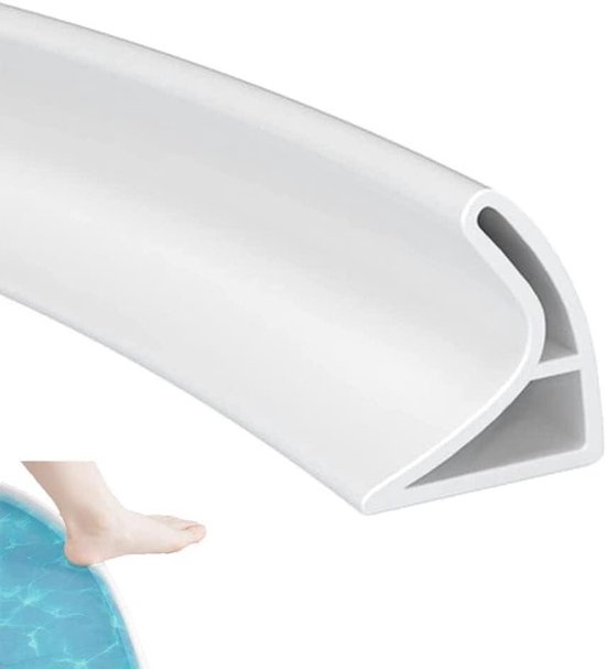 3 Meter Lange Gebogene Duschschwellen-wasserdichtungsleiste, Wasserdichte Bodendichtungsleiste Für Feuchte Badezimmer.