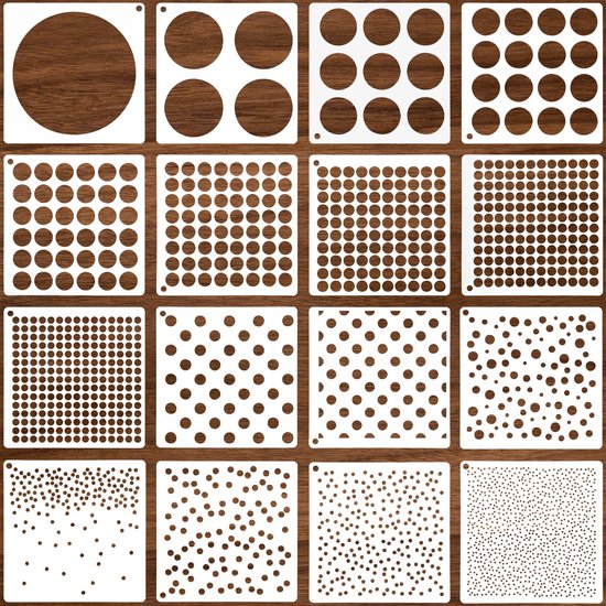 Geometrische Kreisschablone – 16 Wiederverwendbare Teile – 15 X 15 Cm