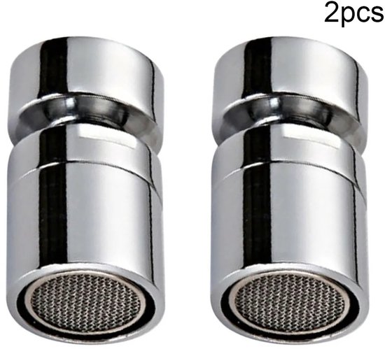 2-teiliger, Um 360° Drehbarer Küchenarmatur-luftsprudler, 22 Mm M22 Außengewindeadapter, Verchromt, Spritzwassergeschützt, Armaturenzubehör.