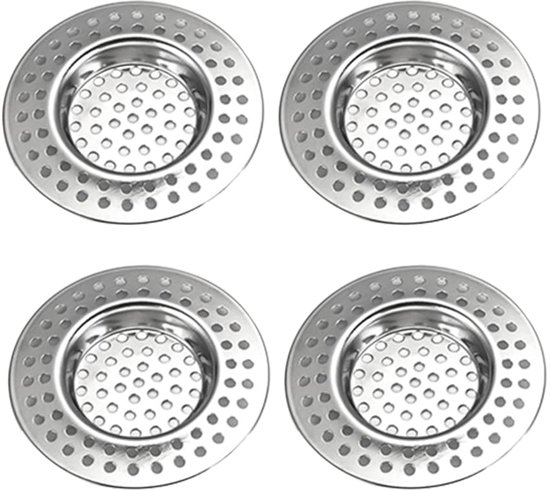 Abflussfilter – Haarfilter Aus Edelstahl – Vierteiliges Set
