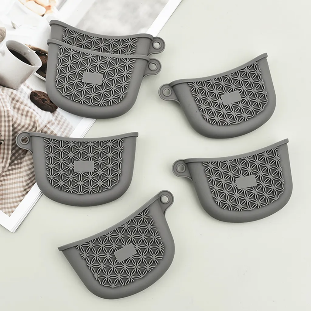 6-teiliges Set Topfgriffüberzüge, Antihaftbeschichtete, Wärmeisolierende Und Rutschfeste Silikon-topfgriffpads Für Den Haushalt Zum Einkochen.