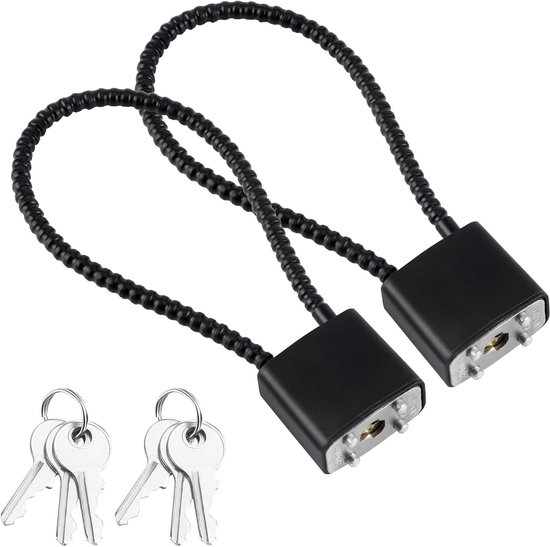 Stahlkabelschlösser Mit Schlüsseln – 2er-pack, Mit 6 Schlüsseln