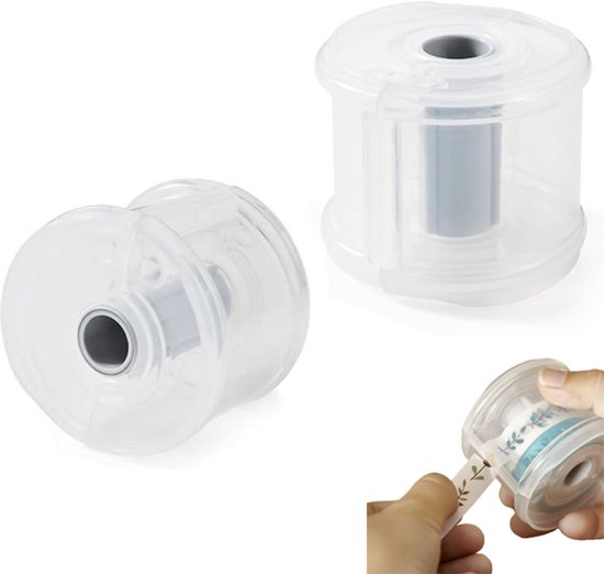 2er-pack Tragbarer Mini-klebebandabroller (6,5 X 5,5 Cm) – Weiß