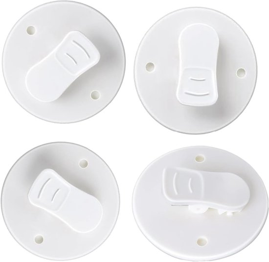 Selbstklebende Duschvorhangclips – 4er-pack – Winddicht – Geeignet Für Badezimmer, Wohnzimmer Und Schlafzimmer – Spritzschutz