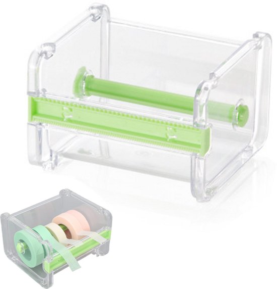 Tisch-washi-tape-halter Mit Integriertem Cutter – 10,3 X 9,1 X 7,1 Cm – Grün