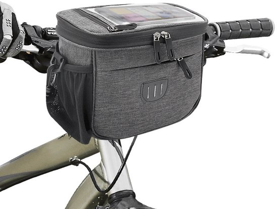 Abnehmbare, Wasserdichte Fahrradlenker-/schultertasche – Grau
