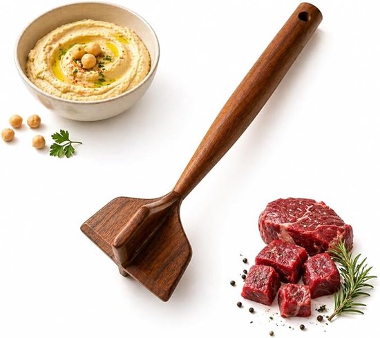 Fleischklopfer/rührwerkzeug Aus Holz – Für Fleisch, Kartoffeln Und Soßen