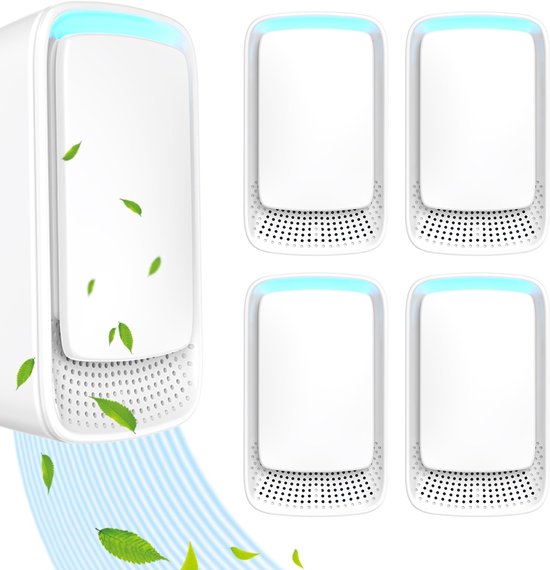 4er-pack Weiße, Steckbare Luftreiniger Mit Negativ-ionen-technologie, Leise Wand-lufterfrischer Für Schlafzimmer, Büro Und Haustierzimmer