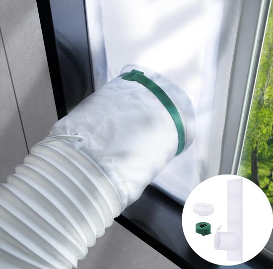Fensterdichtungsset Für Tragbare Klimaanlagen, 25 X 160 Cm, Dichtungsstreifen, Insektenschutz, Wiederverwendbar, Wasserdicht, Weiß