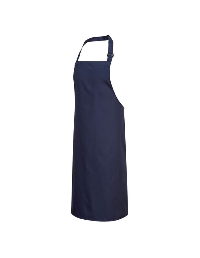 Schürze mit Latz aus Poly-Cotton Marine