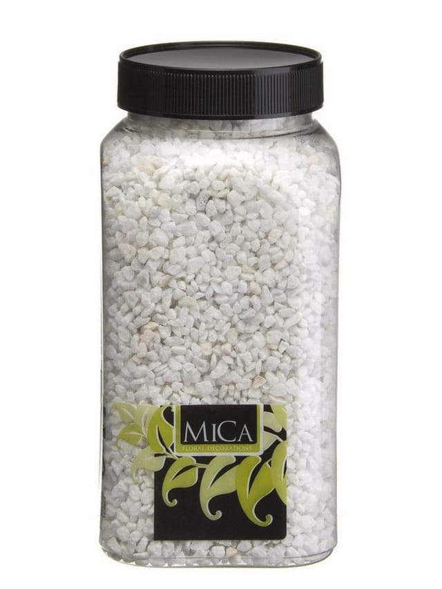 Mica Decorations Dekoration Granulat weiß 650 ml 1 kg Granulat