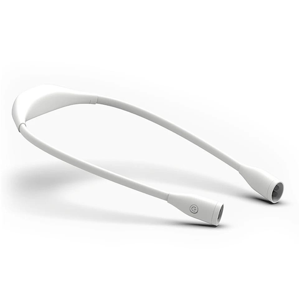 Led-nackenleuchte, Flexibles Usb-laden, Freihändige Bedienung, Leselampe/nachtlicht – Weiß