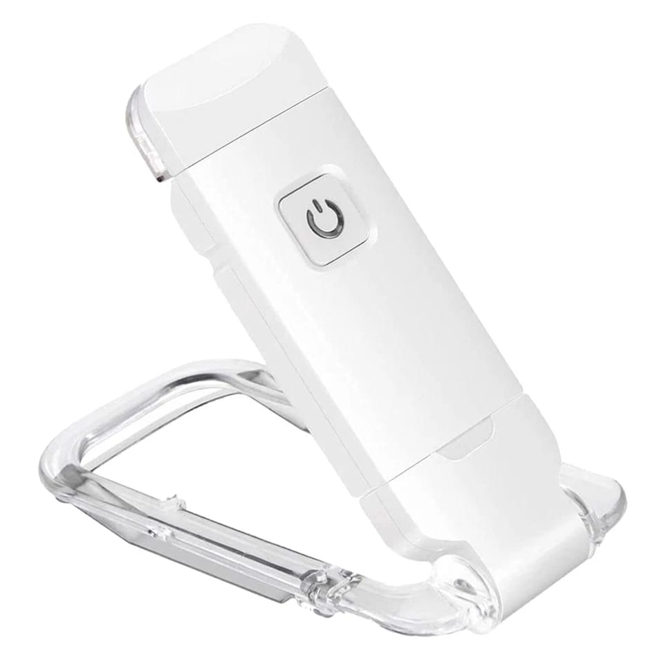 Led-klemm-leseleuchte, Usb-aufladbar, Flexibles Licht, Geeignet Zum Lesen - Weiß.
