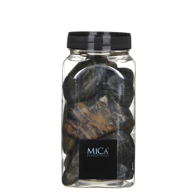 Mica Decorations Dekorative Steine braun schwarz 650 ml 1 kg Steine