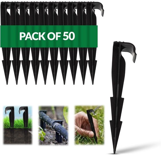 50-teiliges Set Gartenschlauch-erdanker/stützstangen — Erdanker — Befestigungsstangen — Ankerheringe — Tropfbewässerungsschlauch Und Drainagerohr — 16 Cm