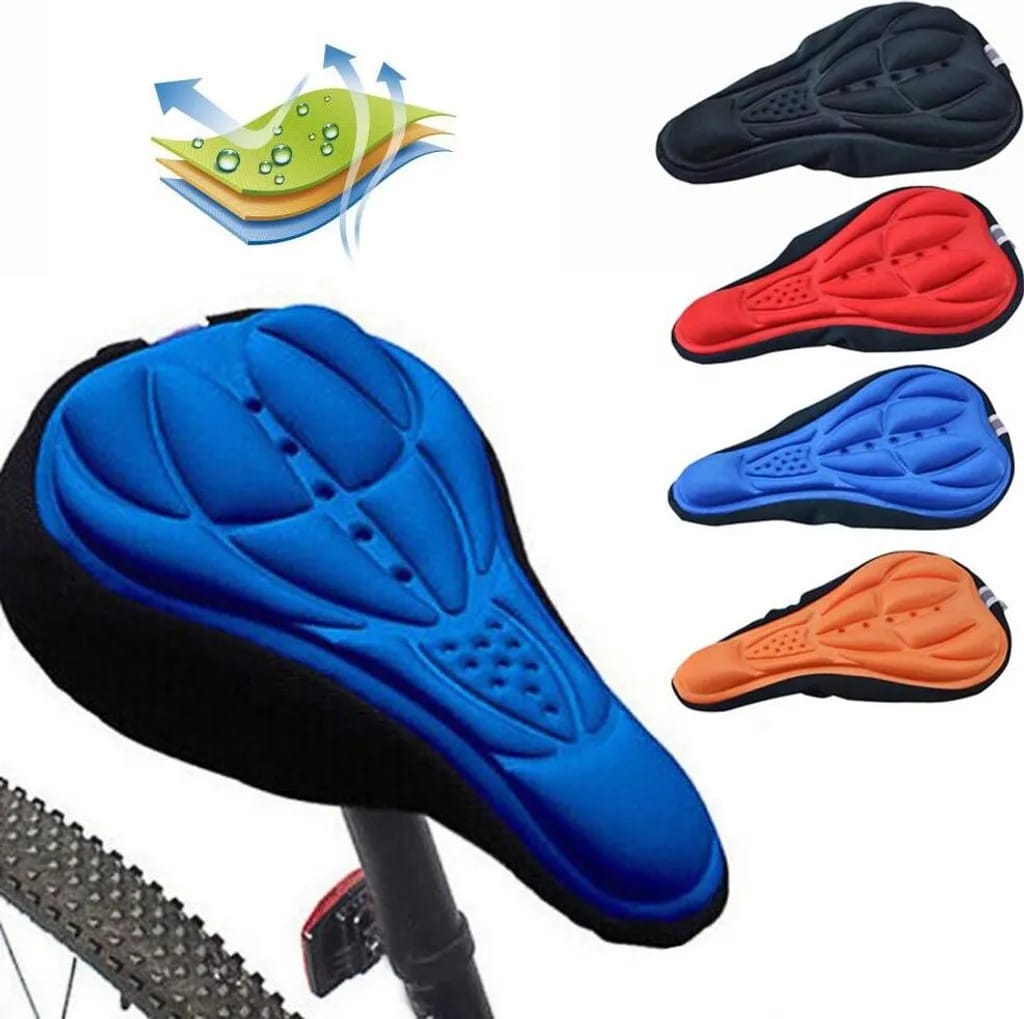 Blauer Silikon-fahrradsattel-gelbezug