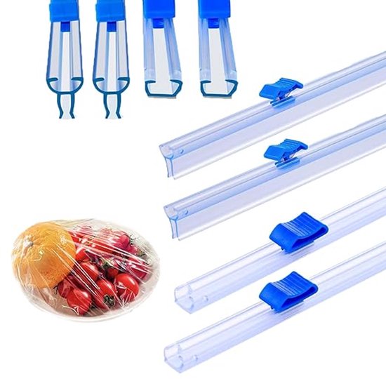 4er-pack Schiebe-folienabroller Mit Schneidefunktion Für Frischhaltefolie