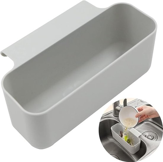 Wandmontierter Abtropfkorb/schwammhalter Für Küchenspülen – Weiß
