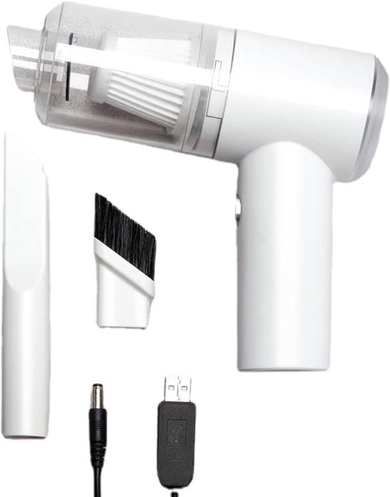 Mini-kabelloser, Wiederaufladbarer Autostaubsauger, 120 W, 6000 Pa, Handstaubsauger Mit Led-beleuchtung, Für Autos, Tastaturen, Haustiere, Computertische.