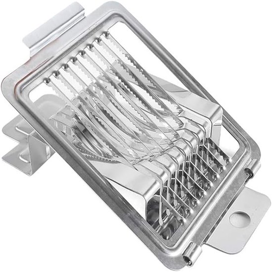 Eierschneider Aus Edelstahl – Multifunktionaler Lebensmittelschneider – Küchen-eierschneider – Silber – 1 Stück