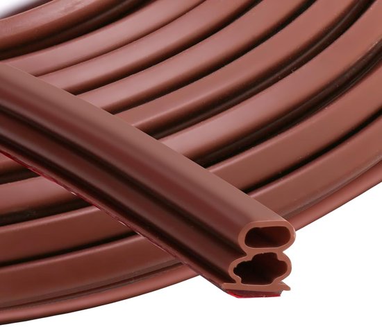 Schwarzes, Selbstklebendes Türdichtungsband – 10 X 10 Mm Gummistreifen – Wasserdicht/isolierend – 6 M Gesamtlänge – Braun